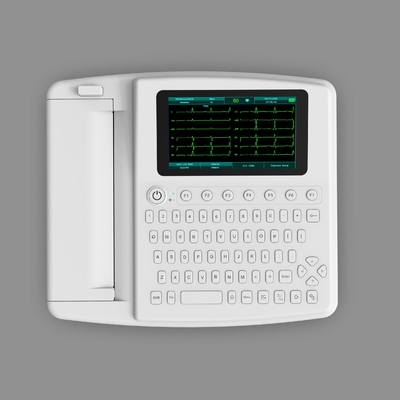 Macchina di elettrocardiogramma dell'elettrocardiogramma dell'ospedale della tastiera piena con la stampante